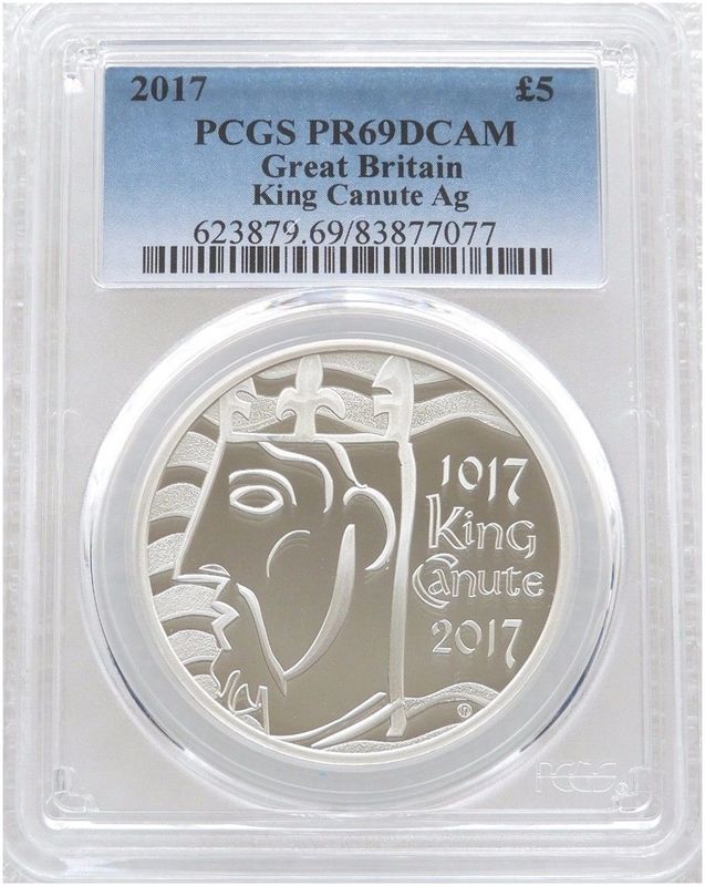 2017 King Canute Coronation £5 Silver Proof Coin PCGS PR69 DCAM