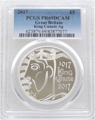 2017 King Canute Coronation £5 Silver Proof Coin PCGS PR69 DCAM