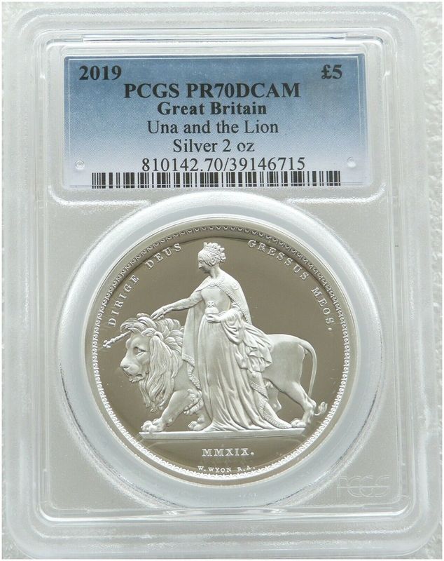 2019 Great Engravers Una and the Lion £5 Silver Proof 2oz Coin PCGS PR70 DCAM - Last Coin