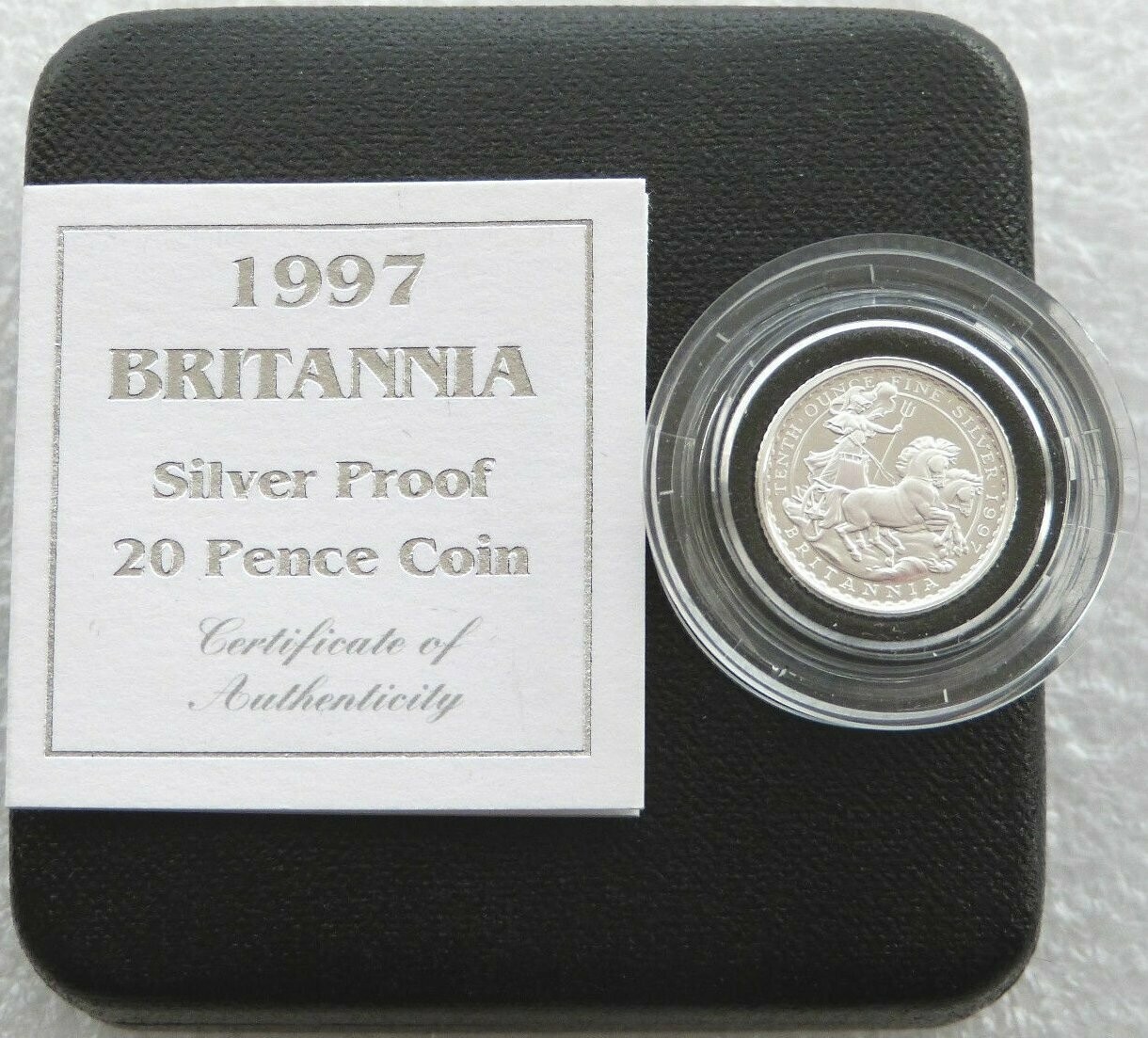 1997 Britannia 20p Silver Proof 1/10oz Coin Box Coa 1997 Britannia 20p Silver Proof 1/10oz Coin Box Coa