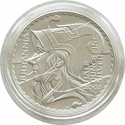 2007 Britannia £1 Silver Matte Proof 1/2oz Coin - 2003 Design 2007 Britannia £1 Silver Matte Proof 1/2oz Coin - 2003 Design
