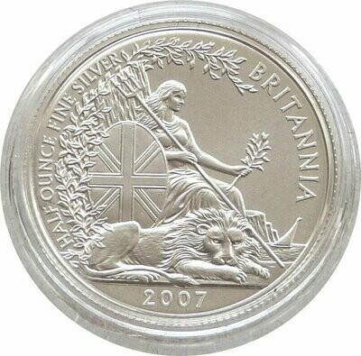 2007 Britannia £1 Silver Matte Proof 1/2oz Coin - 2007 Design 2007 Britannia £1 Silver Matte Proof 1/2oz Coin - 2007 Design