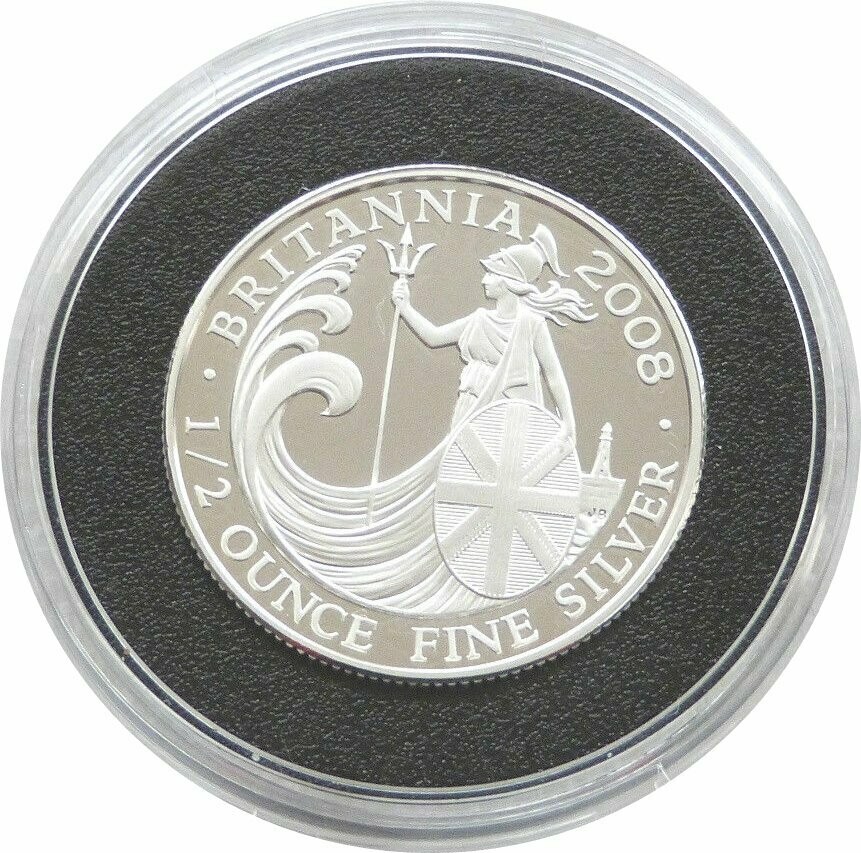 2008 Britannia £1 Silver Proof 1/2oz Coin 2008 Britannia £1 Silver Proof 1/2oz Coin