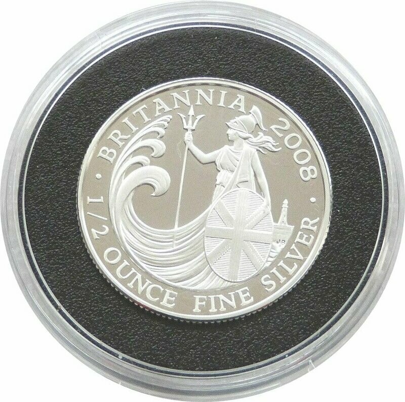 2008 Britannia £1 Silver Proof 1/2oz Coin 2008 Britannia £1 Silver Proof 1/2oz Coin