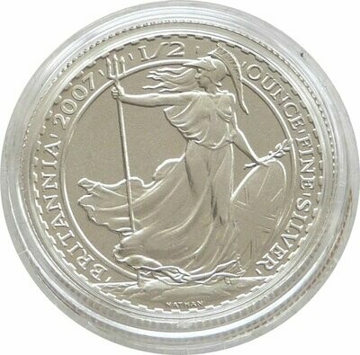 2007 Britannia £1 Silver Matte Proof 1/2oz Coin - 1987 Design 2007 Britannia £1 Silver Matte Proof 1/2oz Coin - 1987 Design