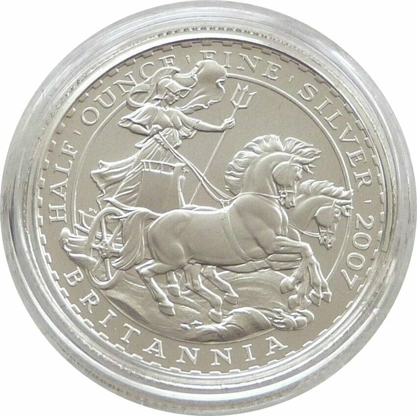 2007 Britannia £1 Silver Matte Proof 1/2oz Coin - 1997 Design 2007 Britannia £1 Silver Matte Proof 1/2oz Coin - 1997 Design
