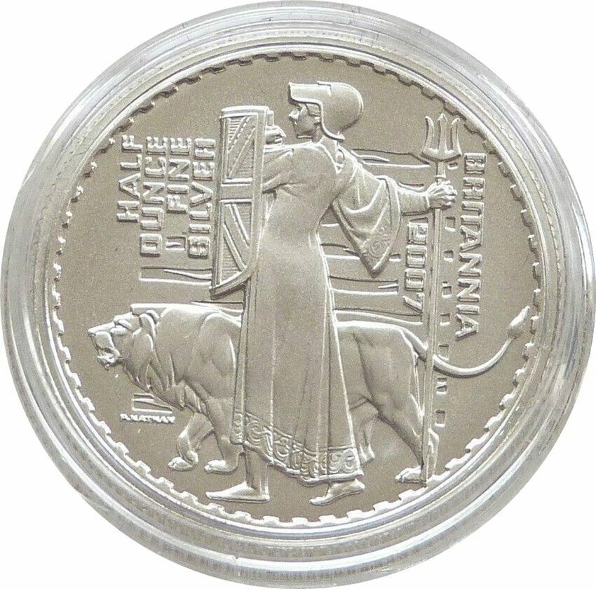 2007 Britannia £1 Silver Matte Proof 1/2oz Coin - 2001 Design 2007 Britannia £1 Silver Matte Proof 1/2oz Coin - 2001 Design