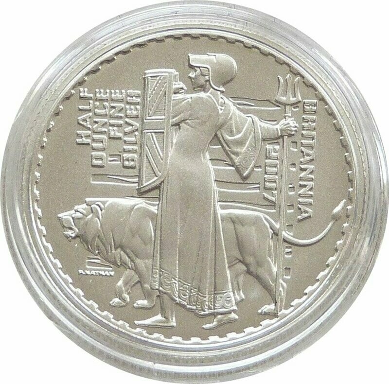2007 Britannia £1 Silver Matte Proof 1/2oz Coin - 2001 Design 2007 Britannia £1 Silver Matte Proof 1/2oz Coin - 2001 Design