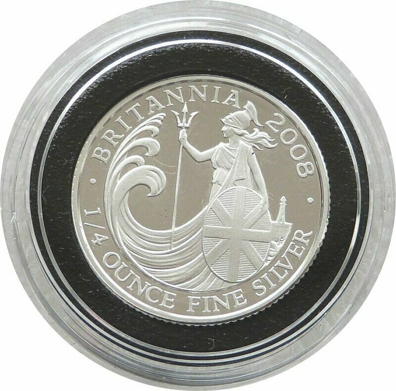 2008 Britannia 50p Silver Proof 1/4oz Coin 2008 Britannia 50p Silver Proof 1/4oz Coin