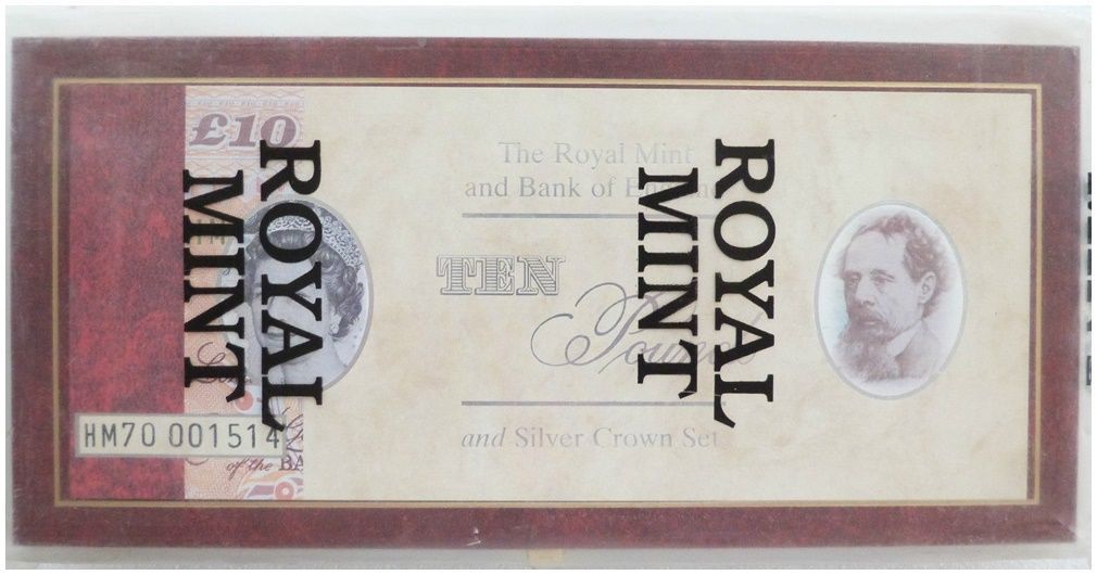 1996 Deluxe Queen's 70th Birthday £5 Silver Proof Coin £10 Ten Pound Banknote Uncirculated Set Box Coa