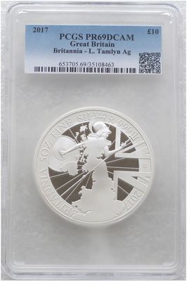 2017 Britannia £10 Silver Proof 5oz Coin PCGS PR69 DCAM - Mintage 669 2017 Britannia £10 Silver Proof 5oz Coin PCGS PR69 DCAM - Mintage 669