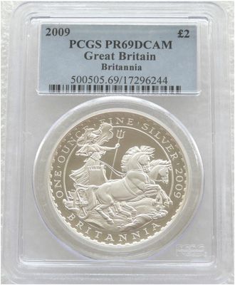 2009 Britannia £2 Silver Proof 1oz Coin PCGS PR69 DCAM 2009 Britannia £2 Silver Proof 1oz Coin PCGS PR69 DCAM