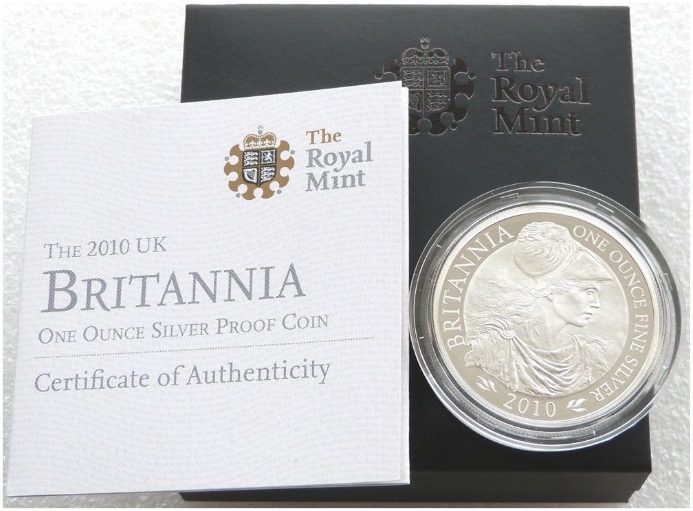 2010 Britannia £2 Silver Proof 1oz Coin Box Coa 2010 Britannia £2 Silver Proof 1oz Coin Box Coa