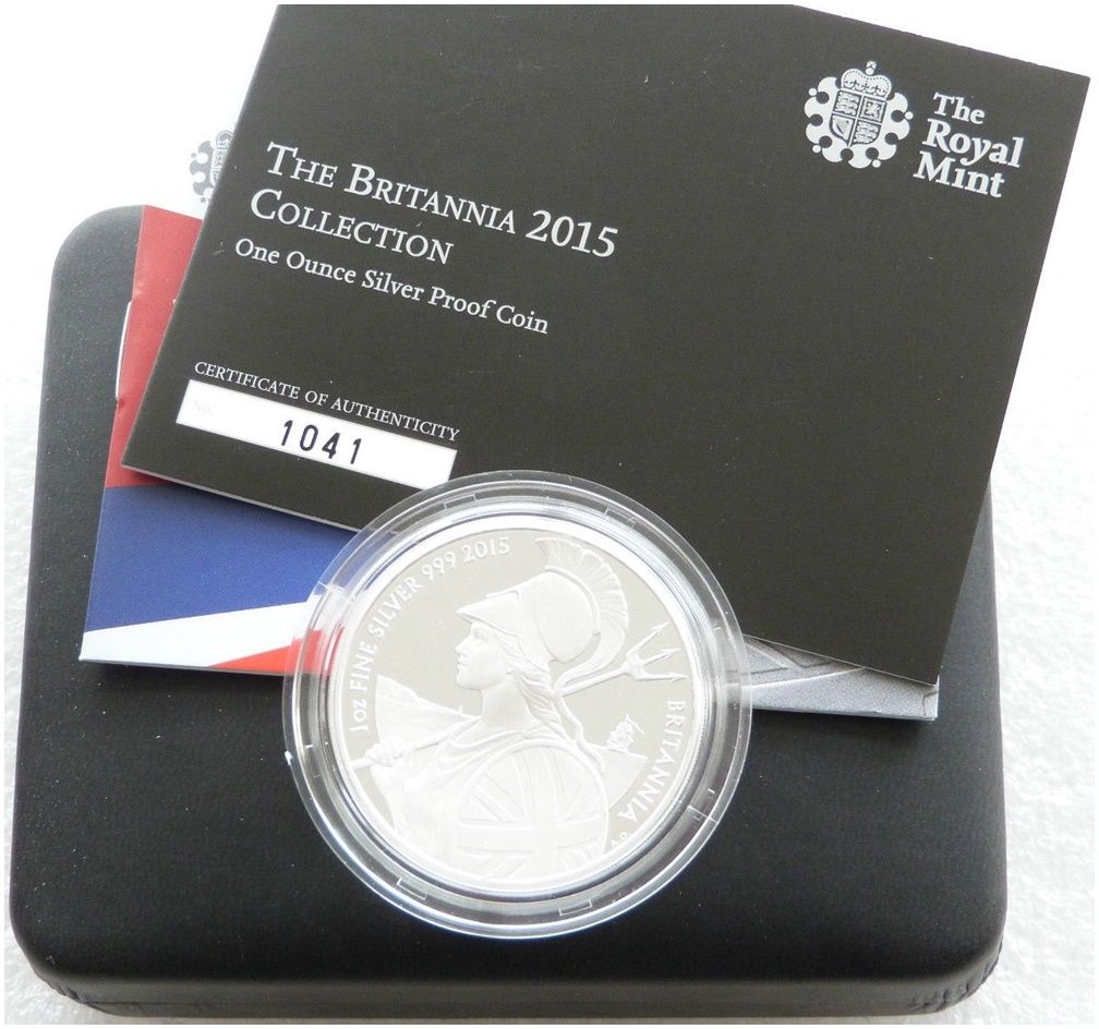 2015 Britannia £2 Silver Proof 1oz Coin Box Coa - Mintage 2,990 2015 Britannia £2 Silver Proof 1oz Coin Box Coa - Mintage 2,990