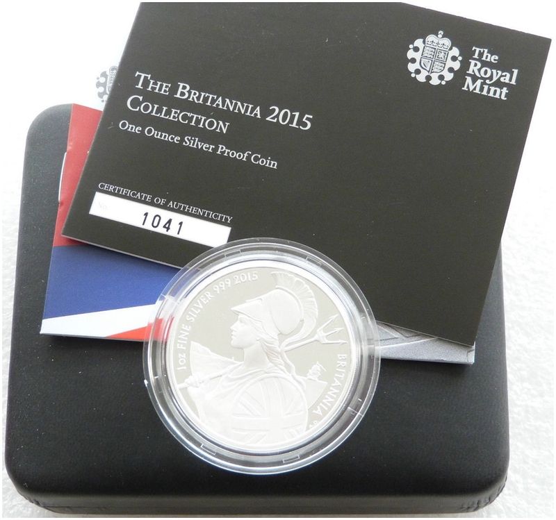 2015 Britannia £2 Silver Proof 1oz Coin Box Coa - Mintage 2,990 2015 Britannia £2 Silver Proof 1oz Coin Box Coa - Mintage 2,990