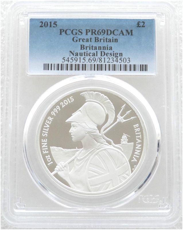 2015 Britannia £2 Silver Proof 1oz Coin PCGS PR69 DCAM 2015 Britannia £2 Silver Proof 1oz Coin PCGS PR69 DCAM