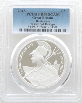 2015 Britannia £2 Silver Proof 1oz Coin PCGS PR69 DCAM 2015 Britannia £2 Silver Proof 1oz Coin PCGS PR69 DCAM