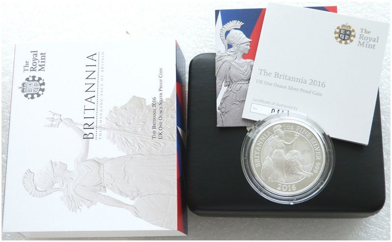 2016 Britannia £2 Silver Proof 1oz Coin Box Coa - Mintage 4,137 2016 Britannia £2 Silver Proof 1oz Coin Box Coa - Mintage 4,137