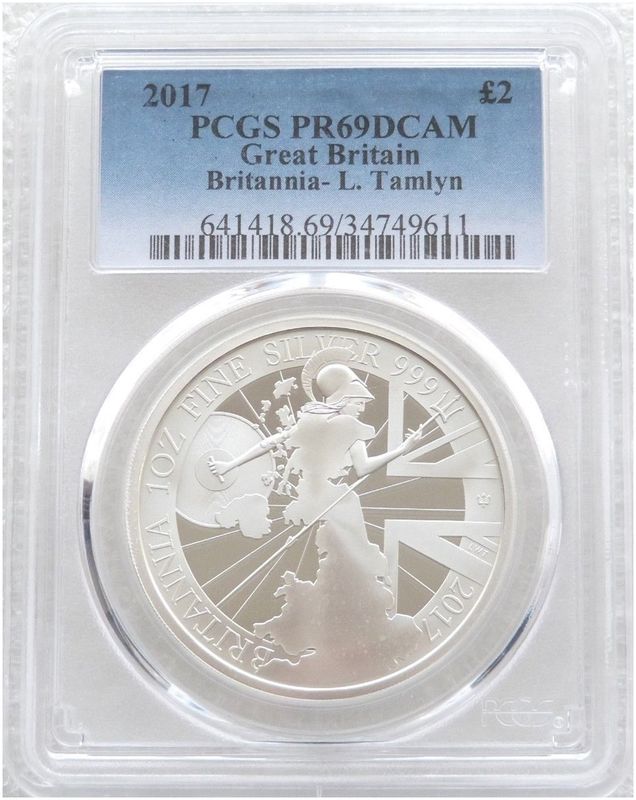2017 Britannia £2 Silver Proof 1oz Coin PCGS PR69 DCAM 2017 Britannia £2 Silver Proof 1oz Coin PCGS PR69 DCAM