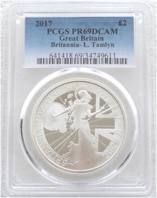 2017 Britannia £2 Silver Proof 1oz Coin PCGS PR69 DCAM 2017 Britannia £2 Silver Proof 1oz Coin PCGS PR69 DCAM