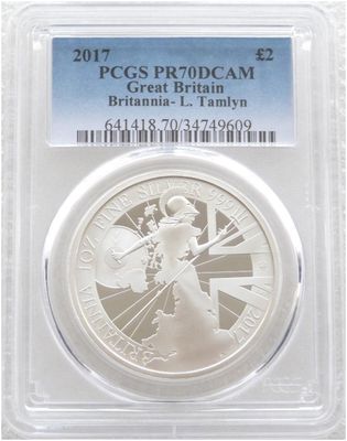 2017 Britannia £2 Silver Proof 1oz Coin PCGS PR70 DCAM 2017 Britannia £2 Silver Proof 1oz Coin PCGS PR70 DCAM