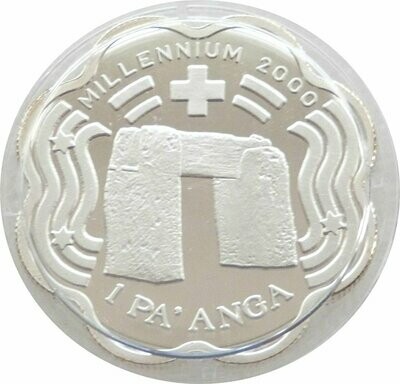 1999 Tonga Millennium Scalloped 1 Pa'anga Silver Proof Coin 1999 Tonga Millennium Scalloped 1 Pa'anga Silver Proof Coin