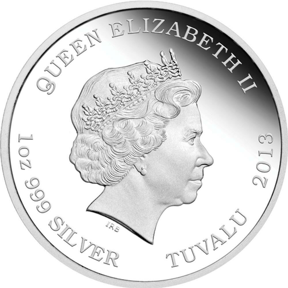2013年 Tuvalu Griffin プルーフ カラー銀貨 1オンス 2013 $1 TUVALU