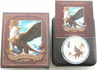 2013年 Tuvalu Griffin プルーフ カラー銀貨 1オンス 2013 $1 TUVALU