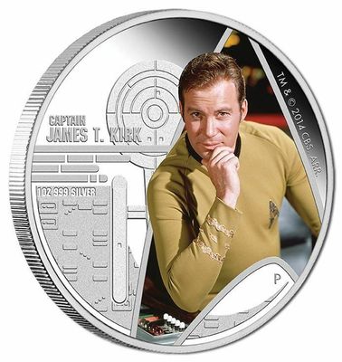 2015 Tuvalu Star Trek Captain James T Kirk $1 Silver Proof 1oz Coin Box Coa 2015 Tuvalu Star Trek Captain James T Kirk $1 Silver Proof 1oz Coin Box Coa