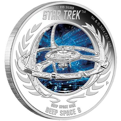 2015 Tuvalu Star Trek Deep Space Nine $1 Silver Proof 1oz Coin Box Coa 2015 Tuvalu Star Trek Deep Space Nine $1 Silver Proof 1oz Coin Box Coa