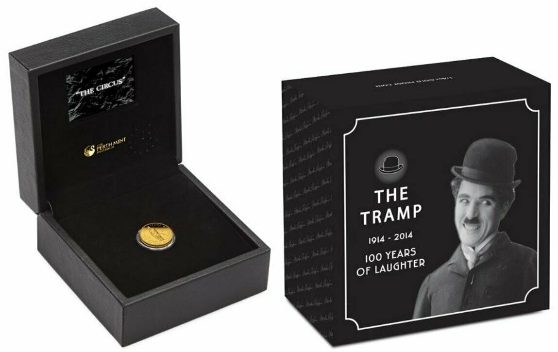 2014 Tuvalu Charlie Chaplin Little Tramp $25 Gold Proof 1/4oz Coin Box Coa 2014 Tuvalu Charlie Chaplin Little Tramp $25 Gold Proof 1/4oz Coin Box Coa