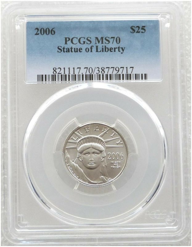 2006 American Eagle $25 Platinum 1/4oz Coin PCGS MS70