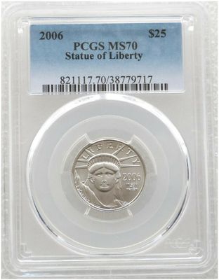 2006 American Eagle $25 Platinum 1/4oz Coin PCGS MS70