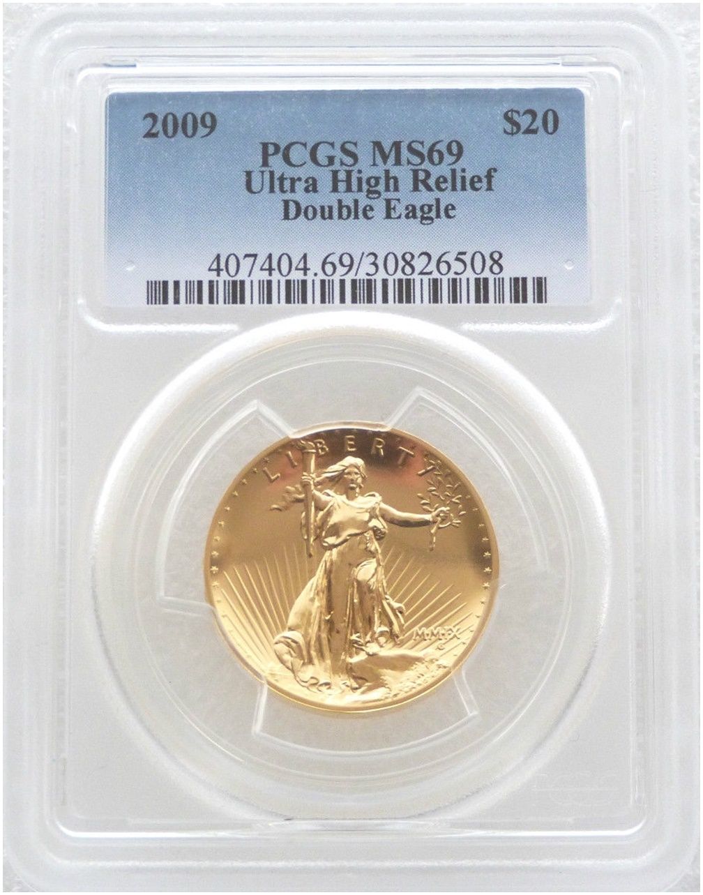 2009 American Saint Gaudens Ultra High Relief Double Eagle $20 Gold 1oz Coin PCGS MS69