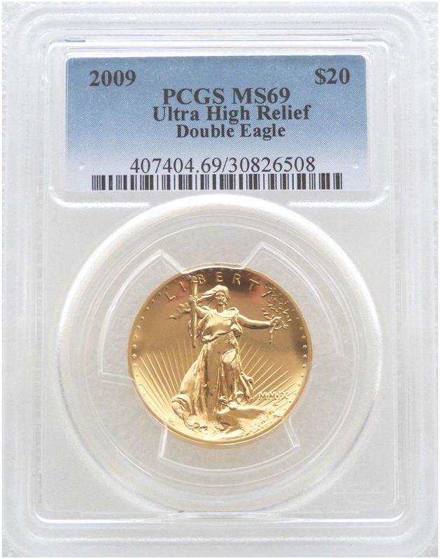 2009 American Saint Gaudens Ultra High Relief Double Eagle $20 Gold 1oz Coin PCGS MS69