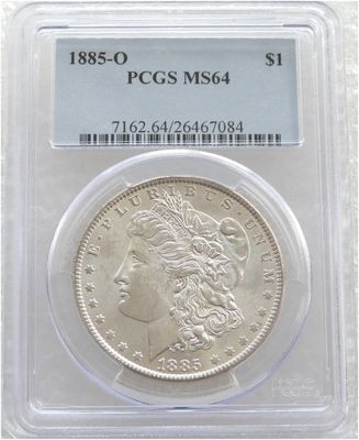 1885-O American Morgan $1 Silver Coin PCGS MS64 New Orleans