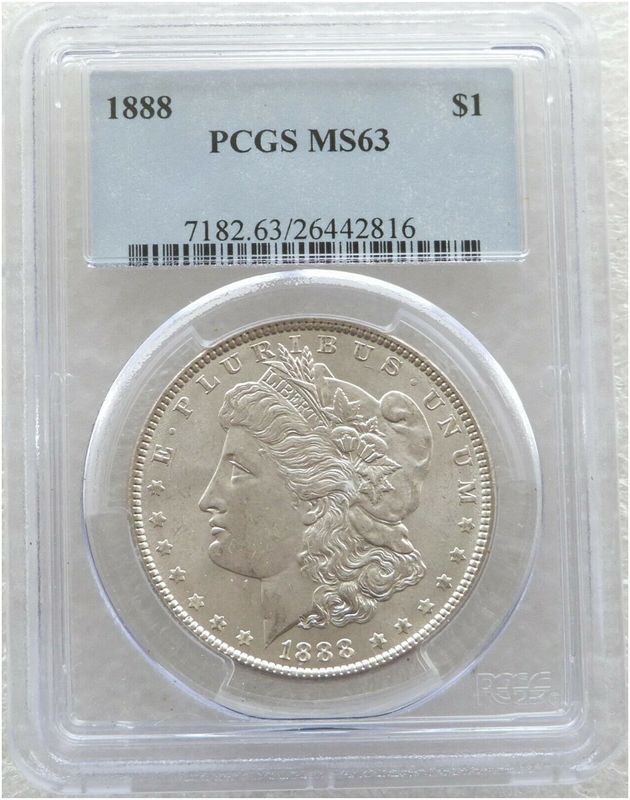 1888 American Morgan $1 Silver Coin PCGS MS63 Philadelphia