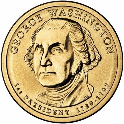 2007 American Presidential Dollar George Washington $1 Coin