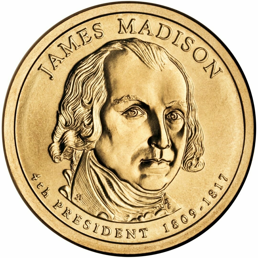 2007 American Presidential Dollar James Madison $1 Coin