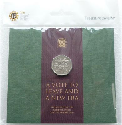 2020 Withdrawal from the EU Brexit 50p Brilliant Uncirculated Coin Pack