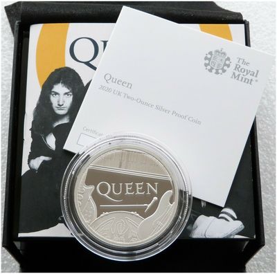 2020 Music Legends Queen £5 Silver Proof 2oz Coin Box Coa 2020 Music Legends Queen £5 Silver Proof 2oz Coin Box Coa
