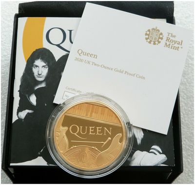 2020 Music Legends Queen £200 Gold Proof 2oz Coin Box Coa - Mintage of 53 2020 Music Legends Queen £200 Gold Proof 2oz Coin Box Coa - Mintage of 53