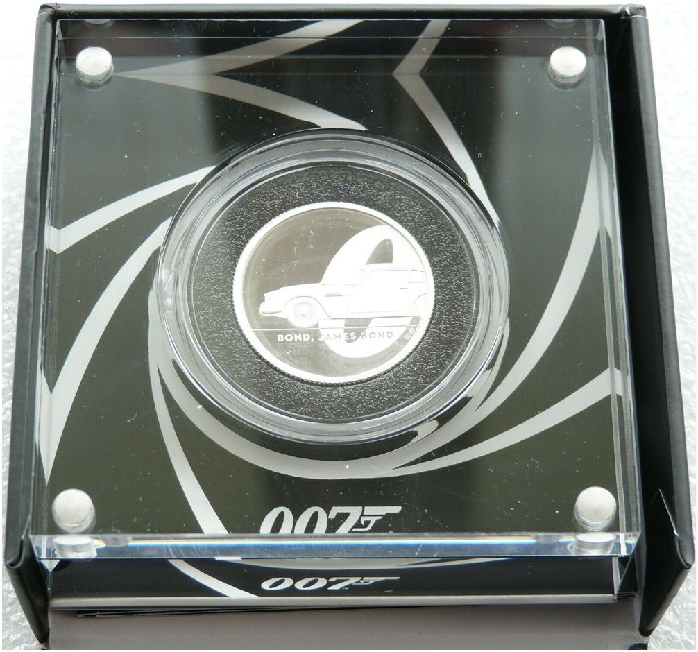 2020 James Bond 007 £1 Silver Proof 1/2oz Coin Box Coa