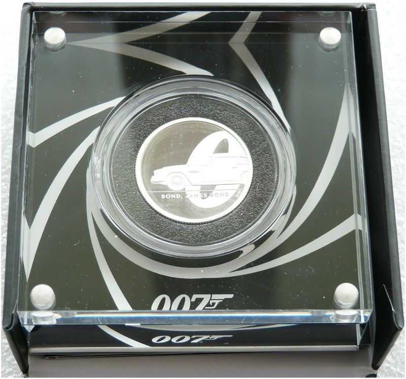 2020 James Bond 007 £1 Silver Proof 1/2oz Coin Box Coa