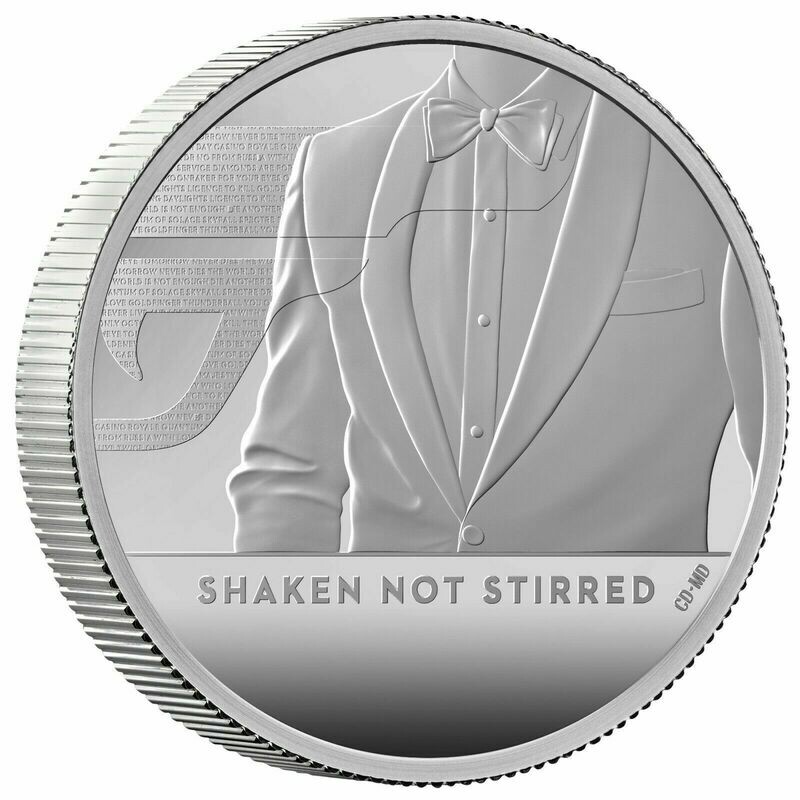 2020 James Bond 007 Shaken not Stirred £5 Silver Proof 2oz Coin Box Coa 2020 James Bond 007 Shaken not Stirred £5 Silver Proof 2oz Coin Box Coa