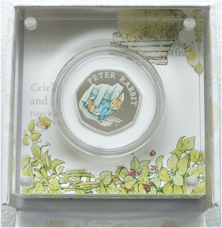 2020 Peter Rabbit 50p Silver Proof Coin Box Coa