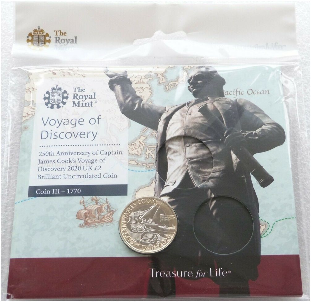 2020 Captain Cook £2 Brilliant Uncirculated Coin Pack Sealed