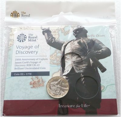 2020 Captain Cook £2 Brilliant Uncirculated Coin Pack Sealed 2020 Captain Cook £2 Brilliant Uncirculated Coin Pack Sealed
