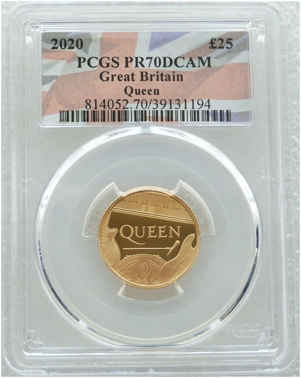 2020 Music Legends Queen £25 Gold Proof 1/4oz Coin PCGS PR70 DCAM 2020 Music Legends Queen £25 Gold Proof 1/4oz Coin PCGS PR70 DCAM