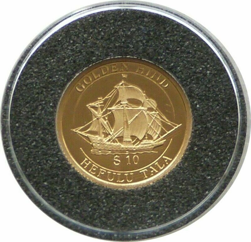 1997 Tokelau Golden Hind $10 Gold Proof 1/25oz Coin 1997 Tokelau Golden Hind $10 Gold Proof 1/25oz Coin